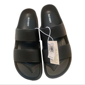 Old navy gender neutral double strap EVA slide m- black, size 7